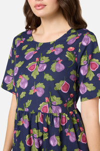 Princess Highway - Fig Tiered Smock Dress - navy