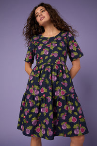 Princess Highway - Fig Tiered Smock Dress - navy