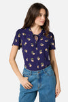 Princess Highway - Marguerite Daisy Blouse - navy