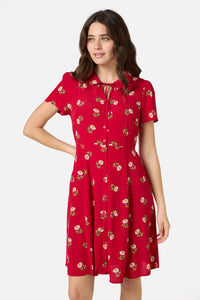 Princess Highway - Marguerite Daisy Mini Dress - red