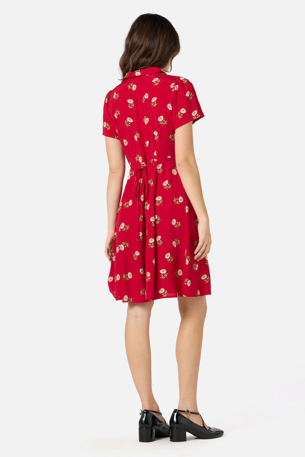 Princess Highway - Marguerite Daisy Mini Dress - red