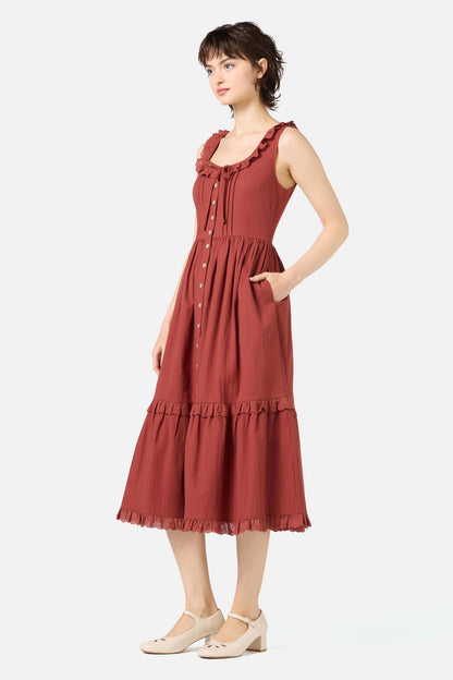 Princess Highway - Elise Corset Midi Dress - terracotta