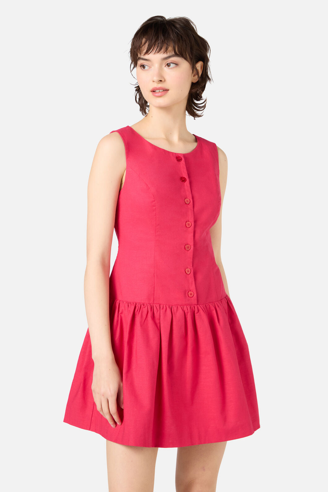 Princess Highway - Sheri Drop Waist Mini Dress - red