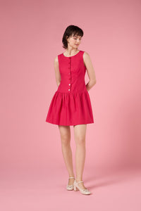 Princess Highway - Sheri Drop Waist Mini Dress - red