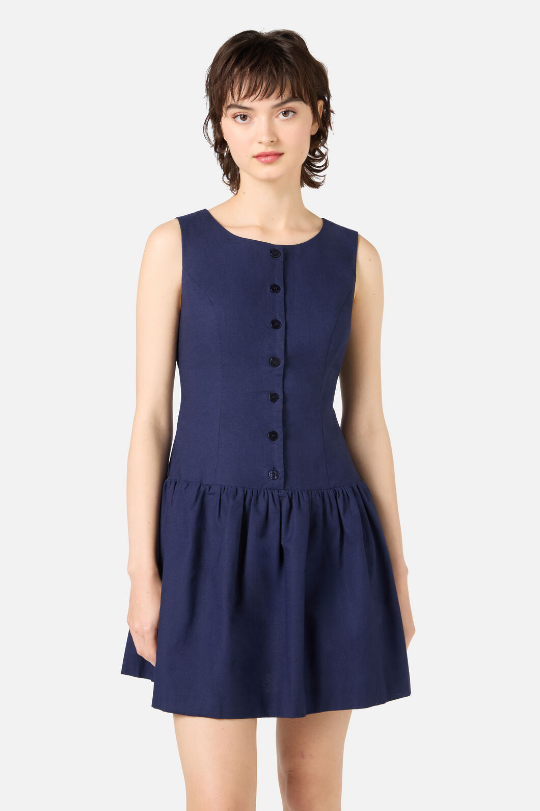 Princess Highway - Sheri Drop Waist Mini Dress - navy