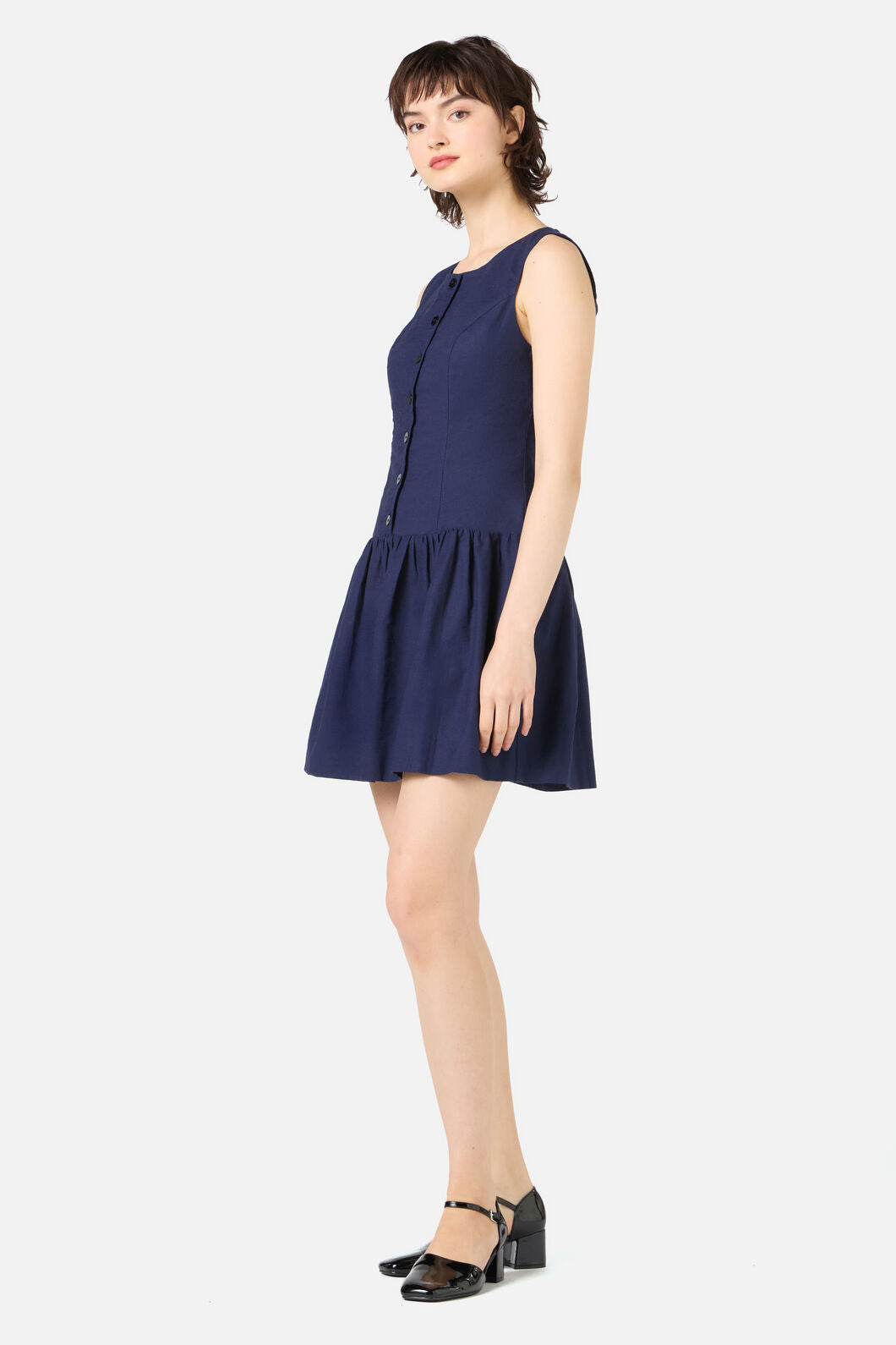 Princess Highway - Sheri Drop Waist Mini Dress - navy