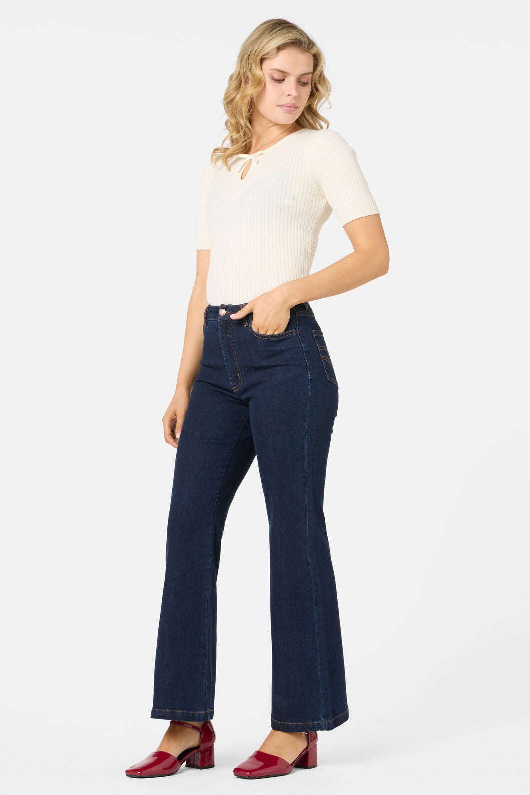 Princess Highway - Darcy Denim Flare Jean - dark-denim