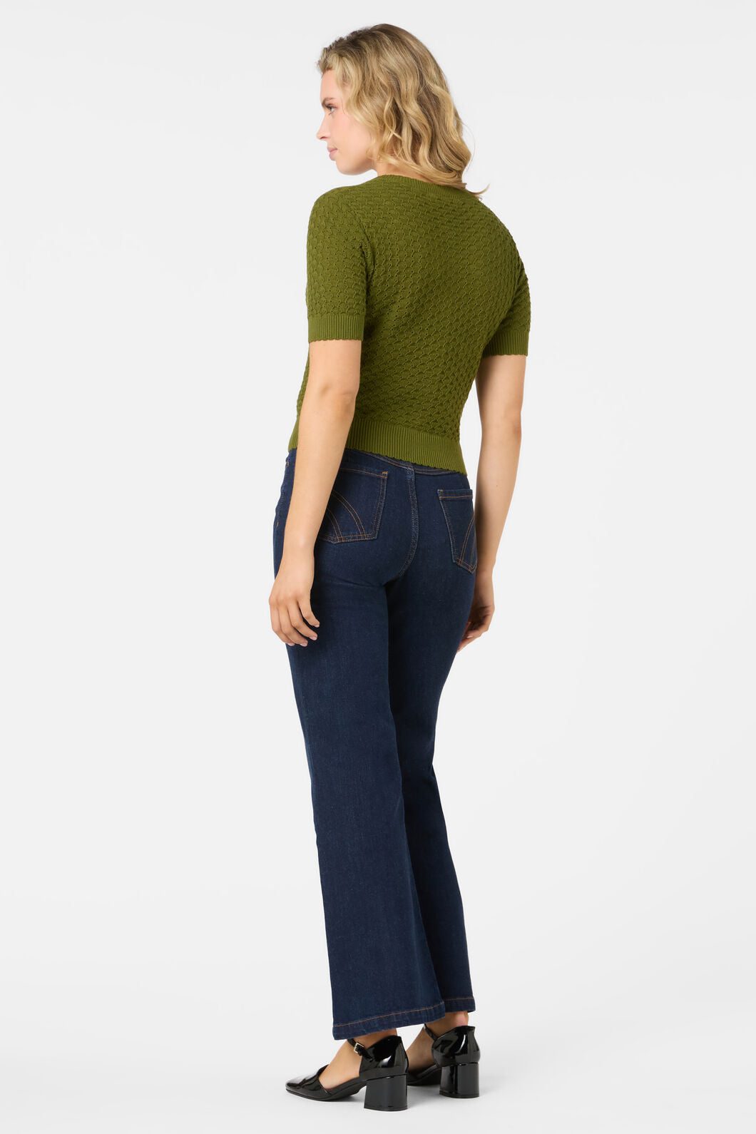 Princess Highway - Garden Short Sleeve Cardigan - olive