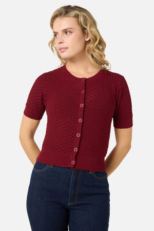 Princess Highway - Garden Short Sleeve Cardigan - henna