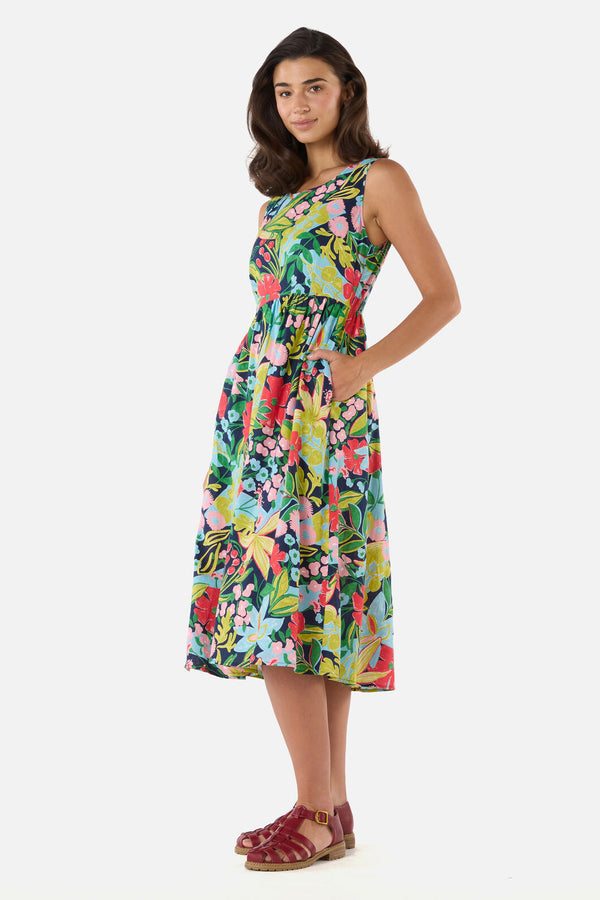 Princess Highway - Lexi Floral Midi Dress - navy