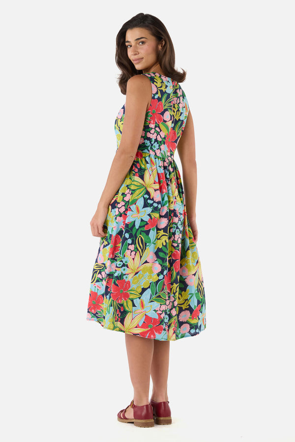 Princess Highway - Lexi Floral Midi Dress - navy