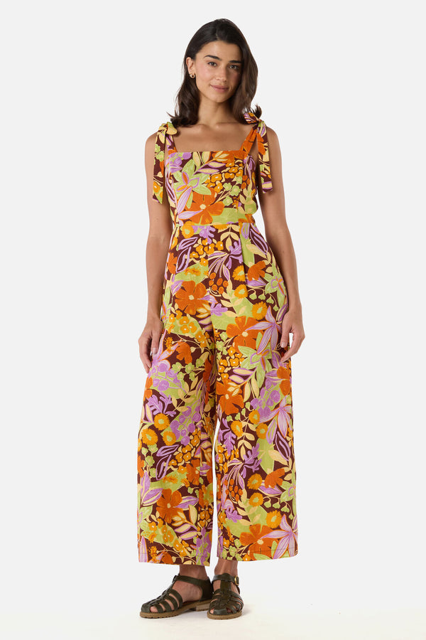 Princess Highway - Lexi Floral Jumpsuit - chocolate