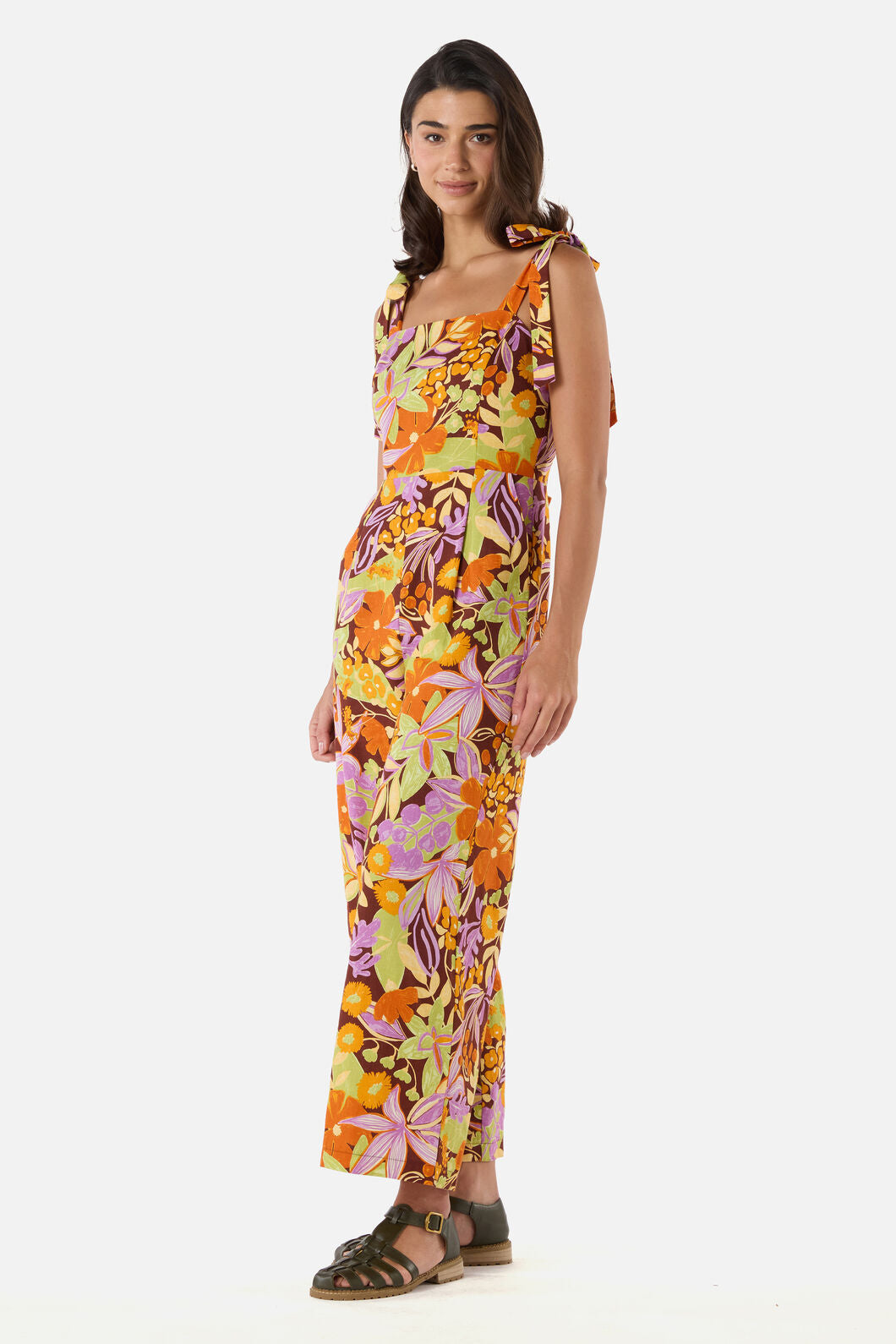 Princess Highway - Lexi Floral Jumpsuit - chocolate