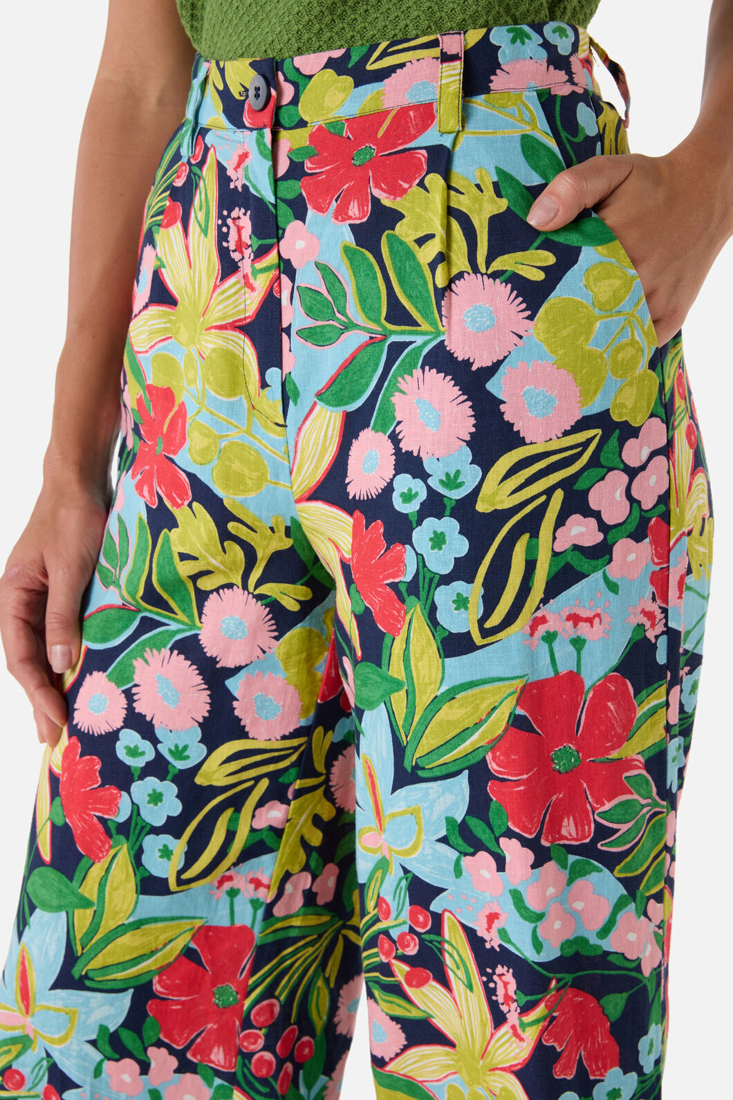 Princess Highway - Lexi Floral Relaxed Pant - navy