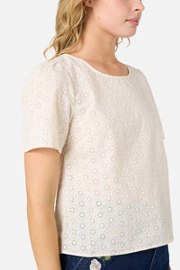 Princess Highway - Asher Broderie Top - cream