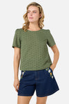 Princess Highway - Asher Broderie Top - olive