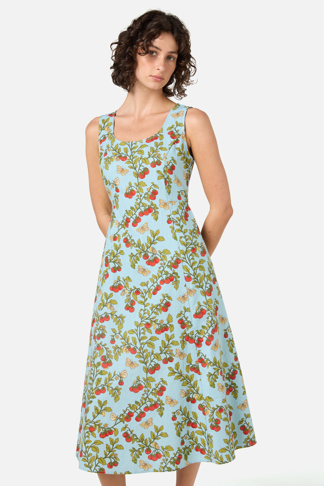 Princess Highway - Cherry Tomatoes Midi Dress - blue