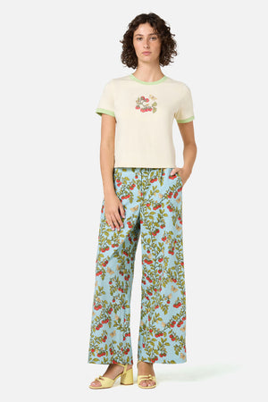 Princess Highway - Cherry Tomatoes Ringer Tee - cream