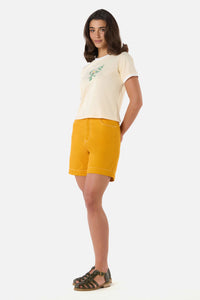Princess Highway - Yellow Robin Ringer Tee - lemon