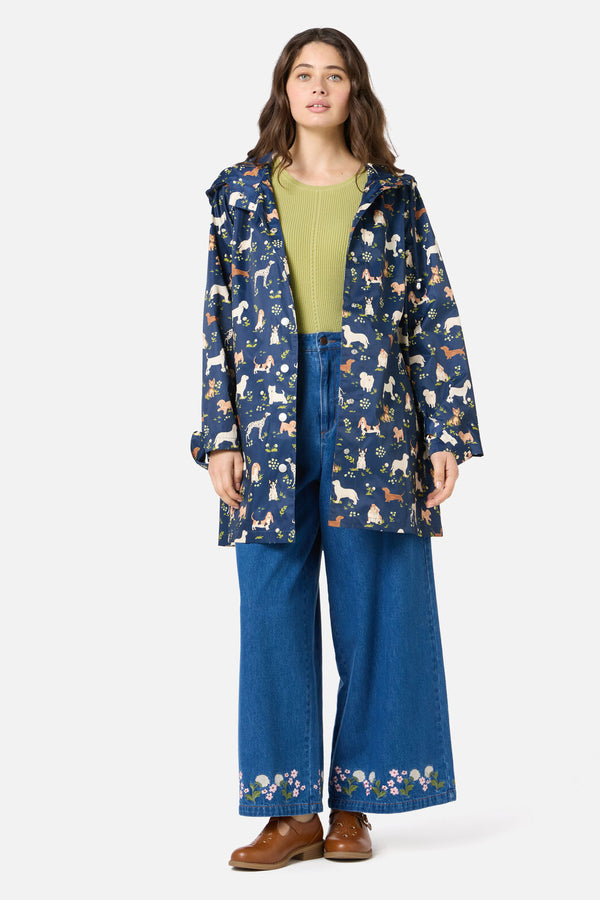 Princess Highway - Cute Dogs Raincoat - navy