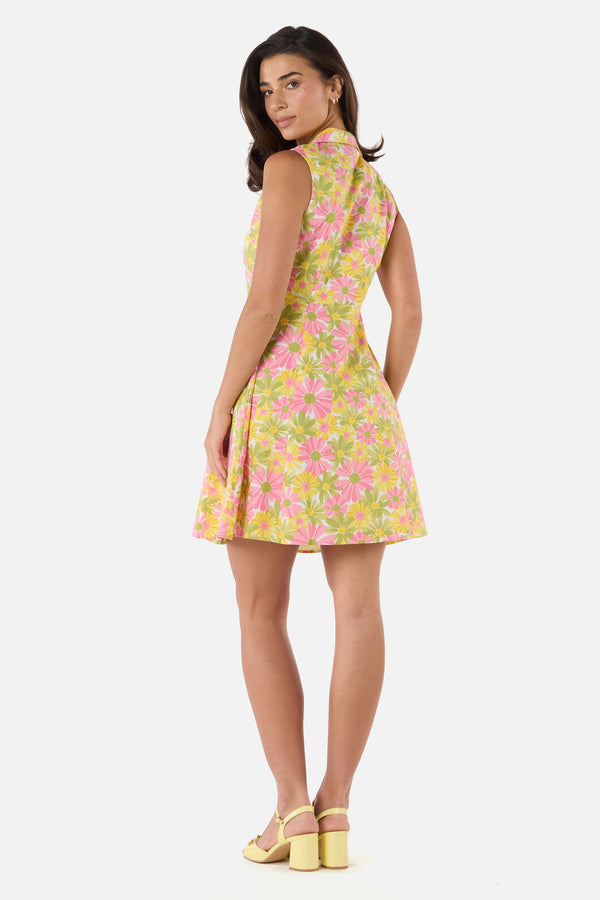 Princess Highway - Vintage Daisy Mini Shirt Dress - pink
