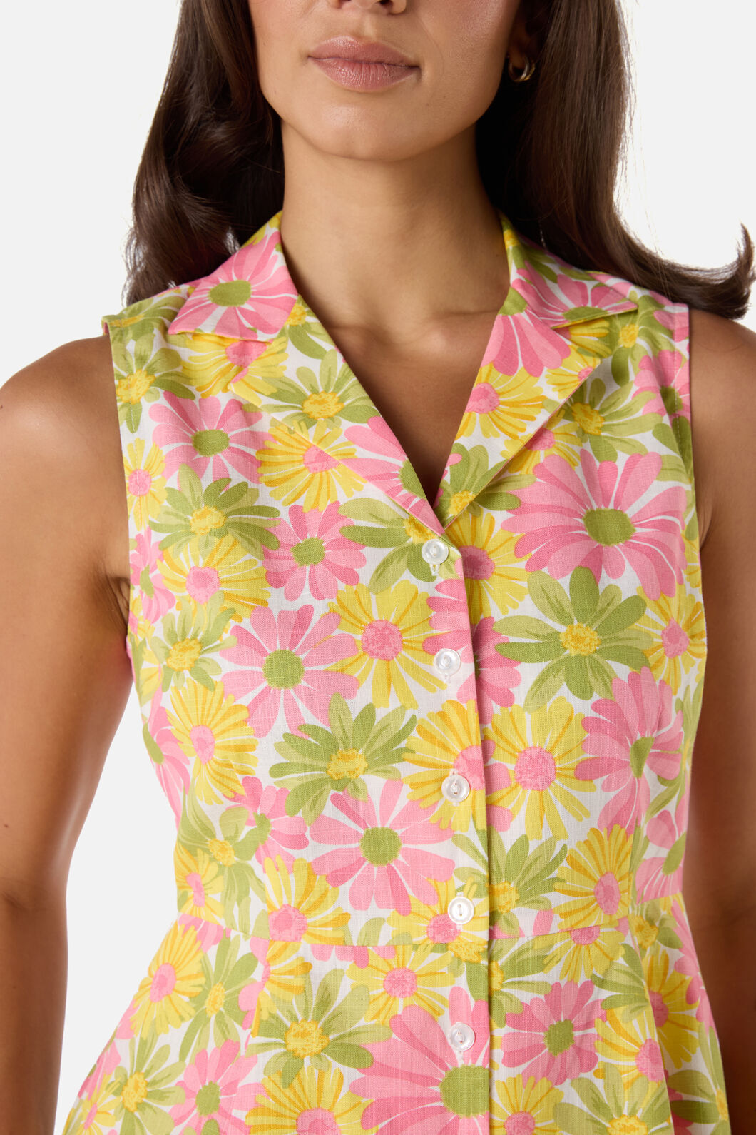 Princess Highway - Vintage Daisy Mini Shirt Dress - pink