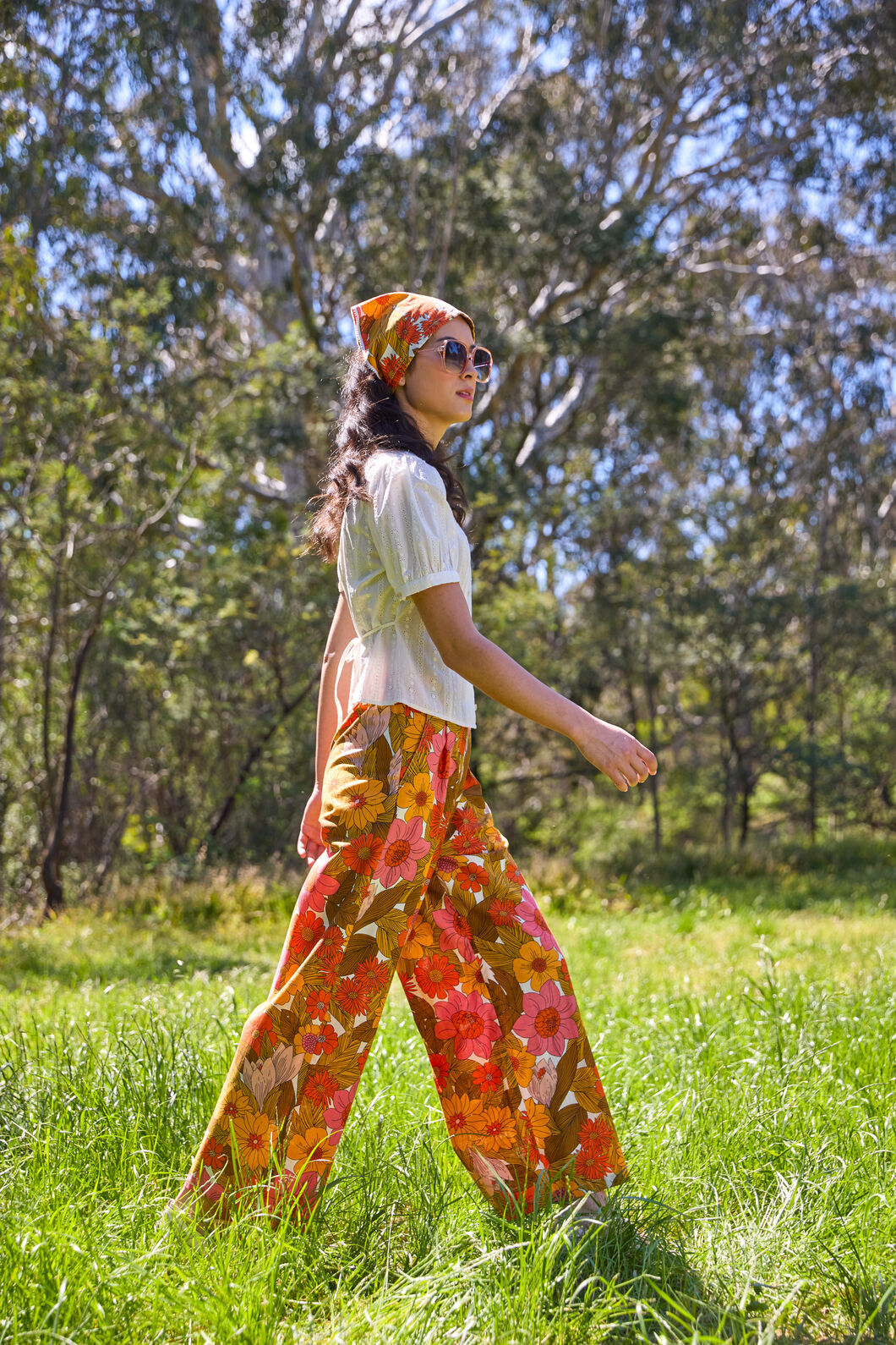 Princess Highway - Nellie 70'S Floral Culotte - pink