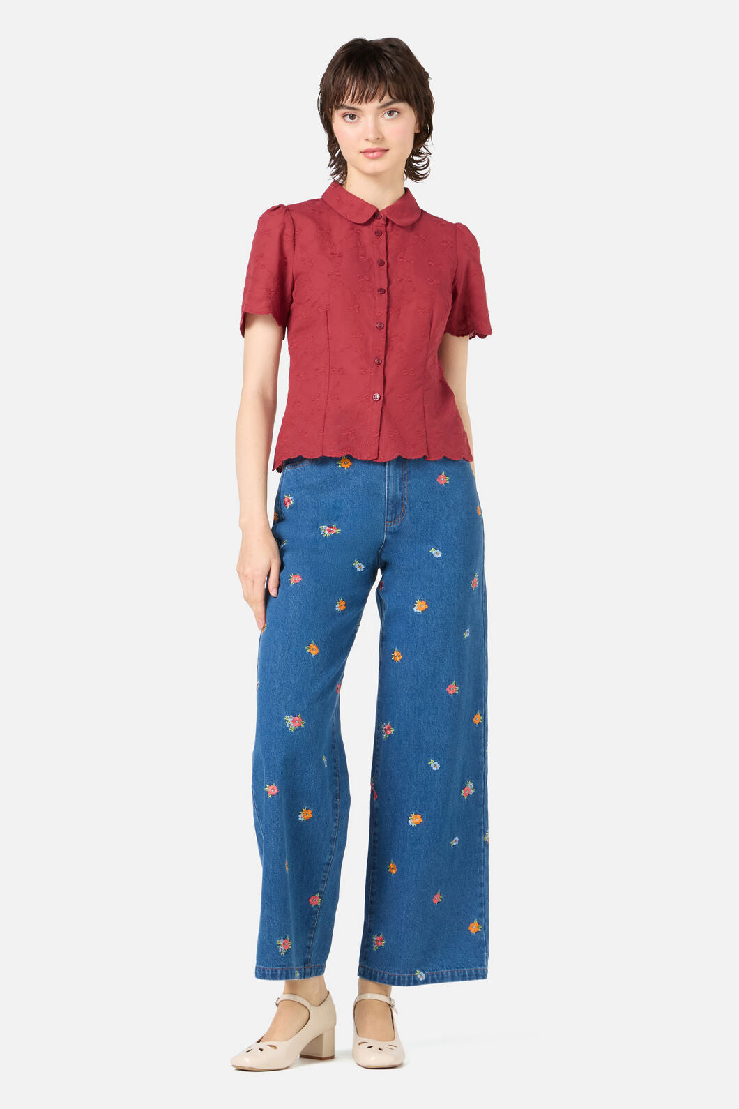 Princess Highway - Sweet Bow Blouse - wine