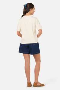 Princess Highway - Cute Turtle Relaxed Tee - cream