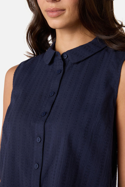 Princess Highway - Carter Sleeveless Blouse - navy