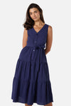 Princess Highway - Viola Button Down Midi Dress - navy