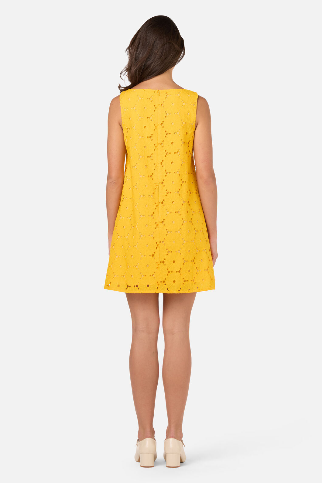Princess Highway - Daisy Broiderie Shift Dress - yellow
