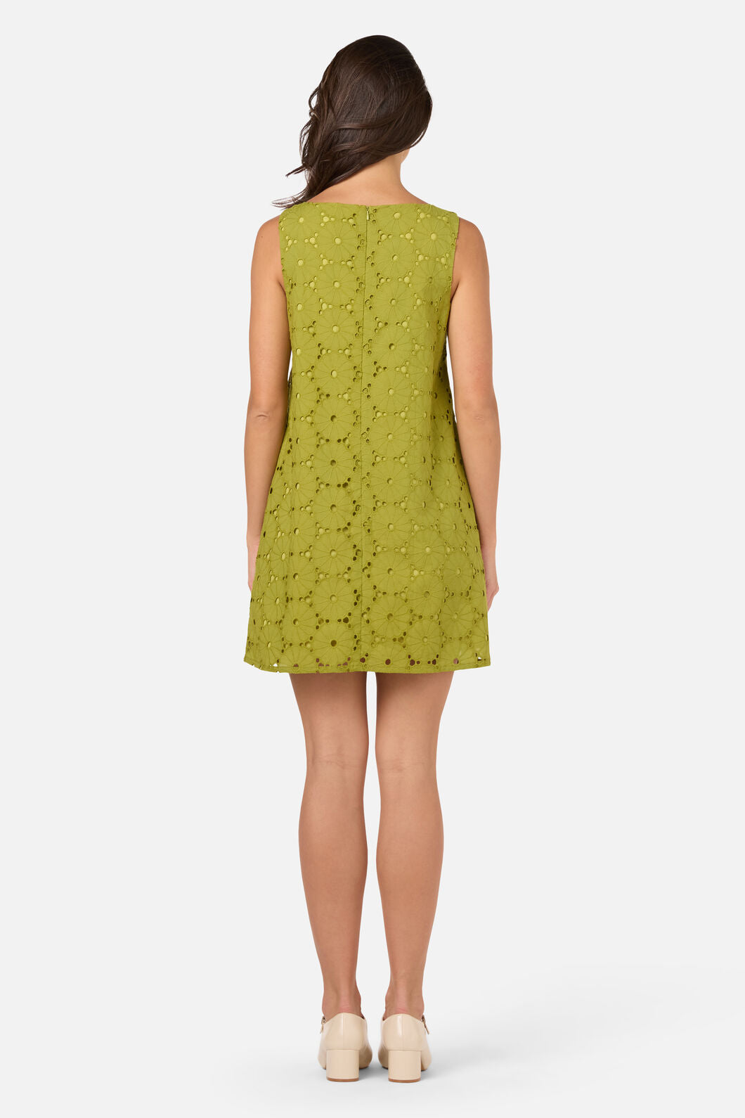 Princess Highway - Daisy Broiderie Shift Dress - green