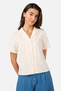 Princess Highway - Bianca Broderie Floral Shirt - cream