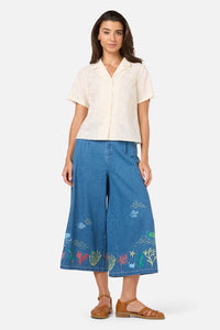 Princess Highway - Bianca Broderie Floral Shirt - cream
