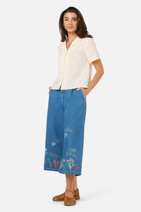 Princess Highway - Bianca Broderie Floral Shirt - cream