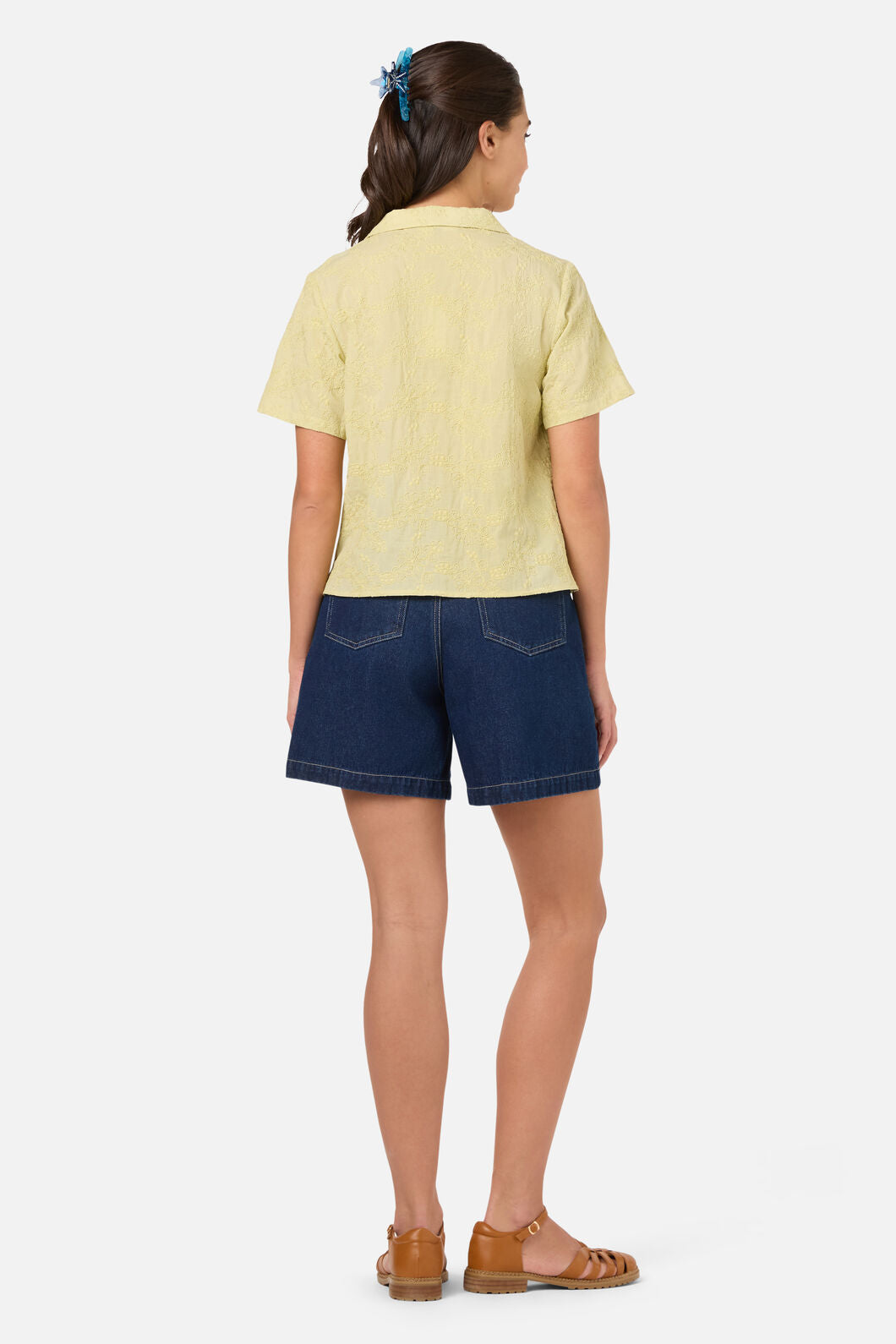 Princess Highway - Bianca Broderie Floral Shirt - soft-green