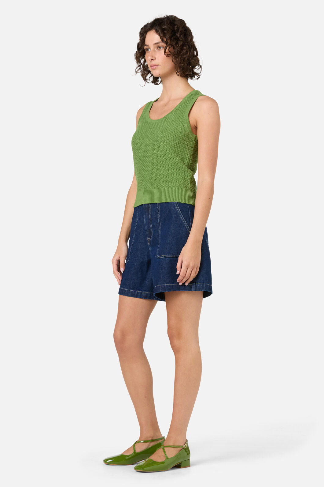 Princess Highway - Paige Fancy Knit Tank - green