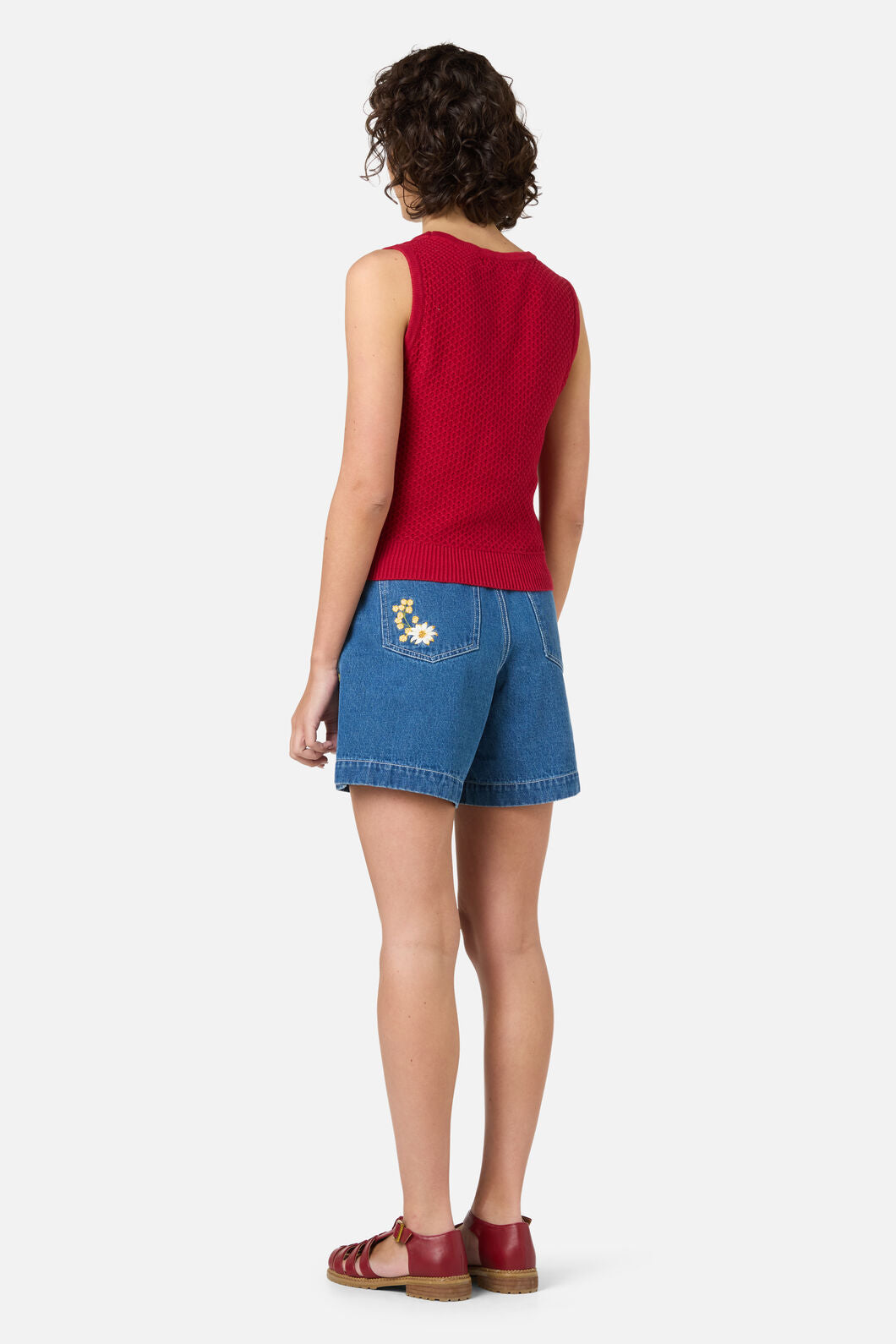 Princess Highway - Paige Fancy Knit Tank - cherry