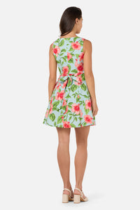 Princess Highway - Hibiscus Summer Mini Dress - blue