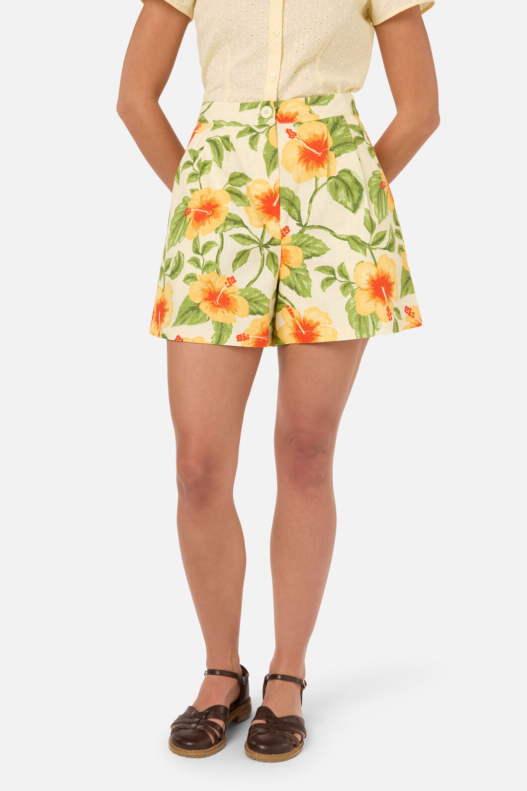 Princess Highway - Hibiscus Summer Short - cream