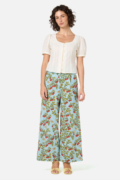 Princess Highway - Nora Prairie Short Sleeve Top - cream