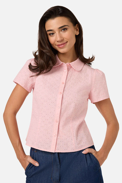 Princess Highway - Anastasia Broderie Blouse - pink