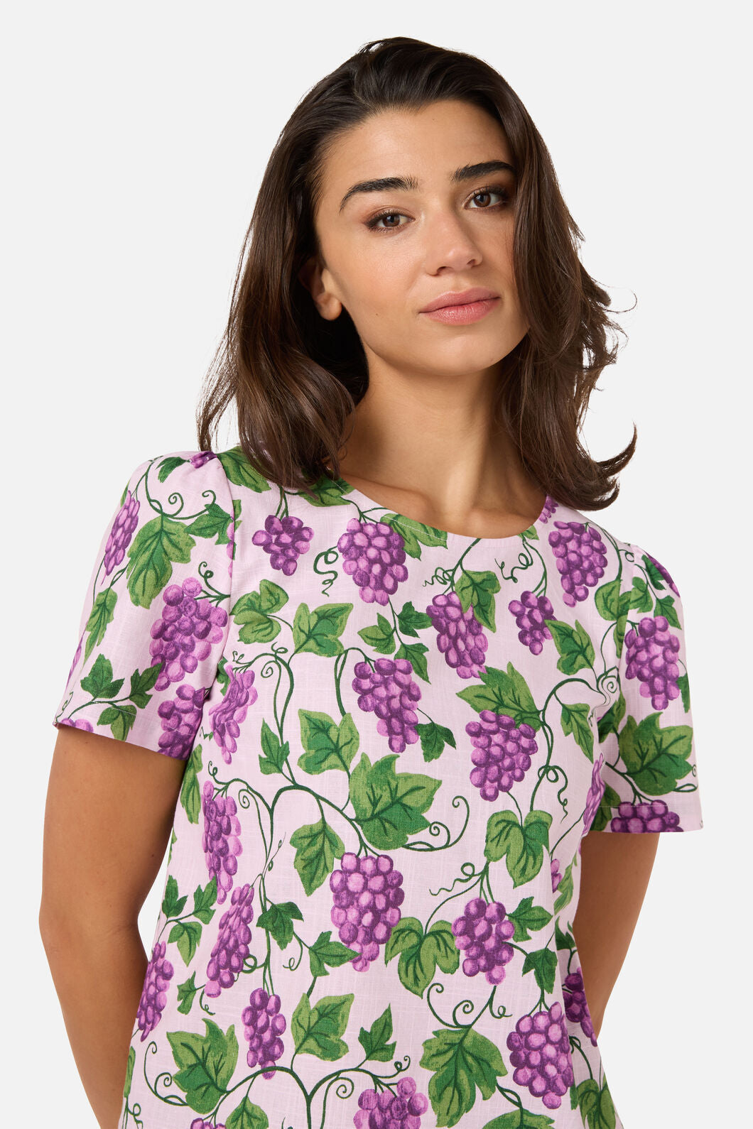 Princess Highway - Grape Vine Short Sleeve Top - lilac