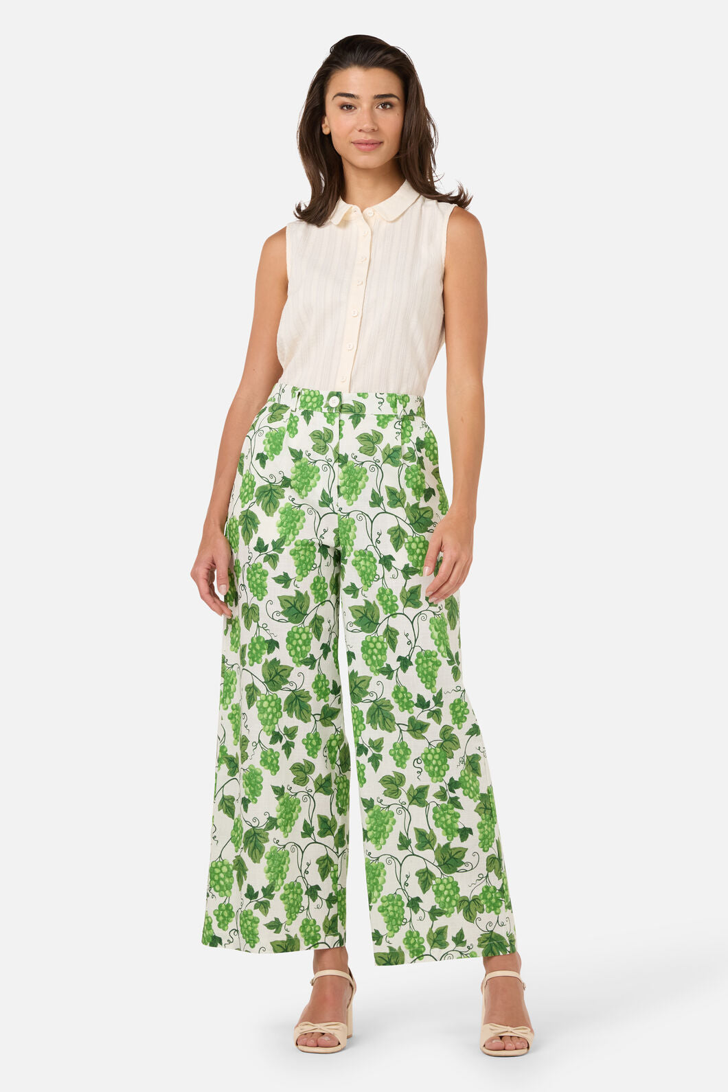 Princess Highway - Grape Vine Summer Pant - green