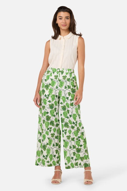 Princess Highway - Grape Vine Summer Pant - green