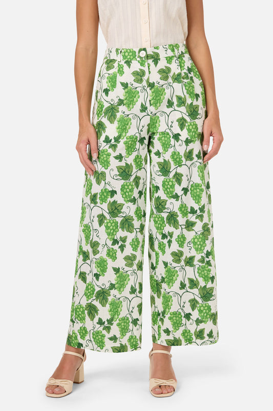 Princess Highway - Grape Vine Summer Pant - green