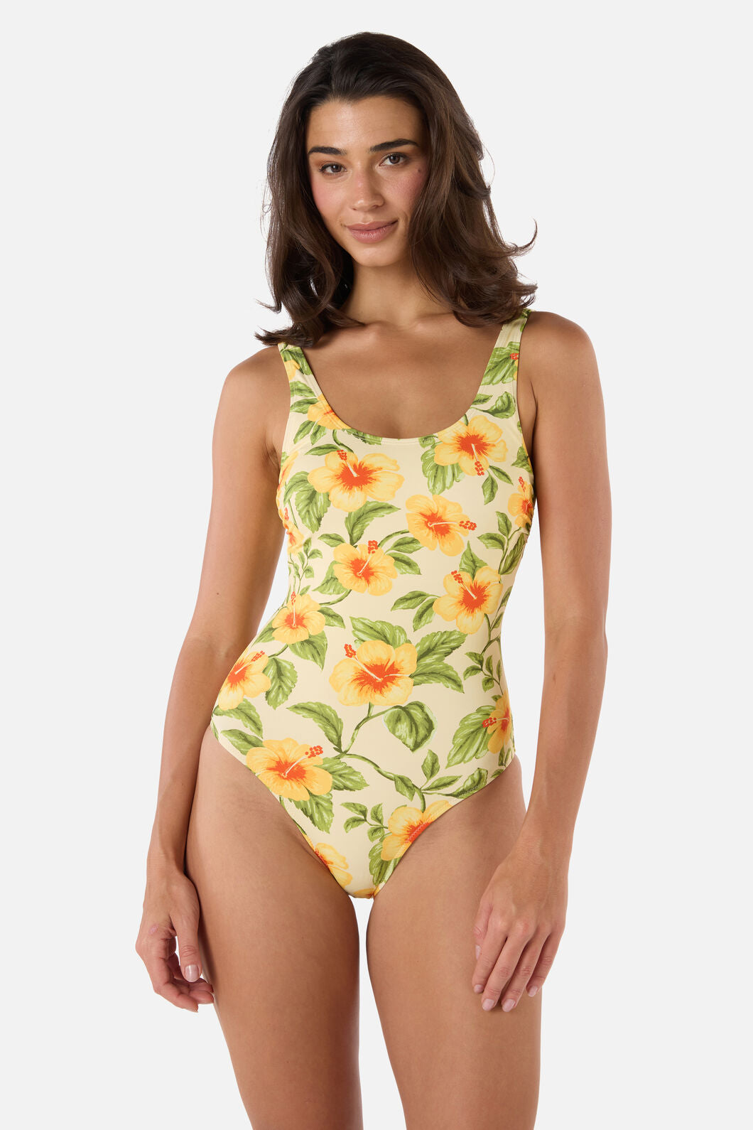 Princess Highway - Hibiscus One Piece - cream