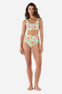 Princess Highway - Hibiscus Bikini Top - blue