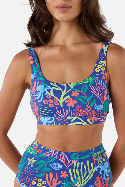 Princess Highway - Coral Reef Bikini Top - blue